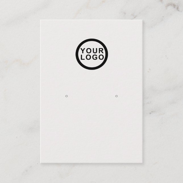 Logo Simple Minimal Jewellery Earring Display  Business Card (Front)