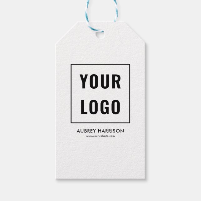 Logo Simple Professional Gift Tags (Front)