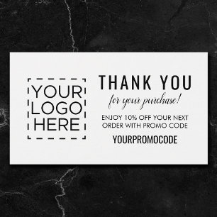 Logo Simple Promo Code Coupon Discount Card