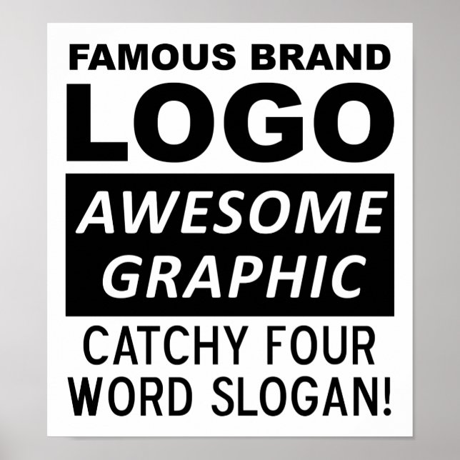 Logo Slogan Funny Poster (Front)