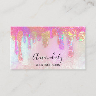 Logo Soap Holograph Drip Cosmetics Rose Business Card