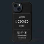 Logo Social Media BusinessiPhone Case<br><div class="desc">Add your logo.</div>