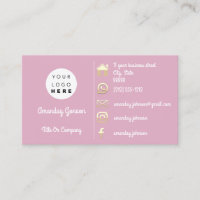  Logo Social Media Gold QR Code Adress Pink Powder