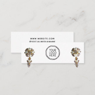 Logo Social Media Stud Earrings Display Card