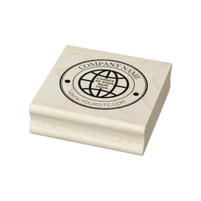 LOGO SQUARE AND SLOGAN RUBBER STAMP (Stamp)