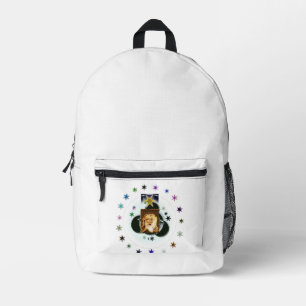 Logo Stars Blonde Lady Position 2 Printed Backpack