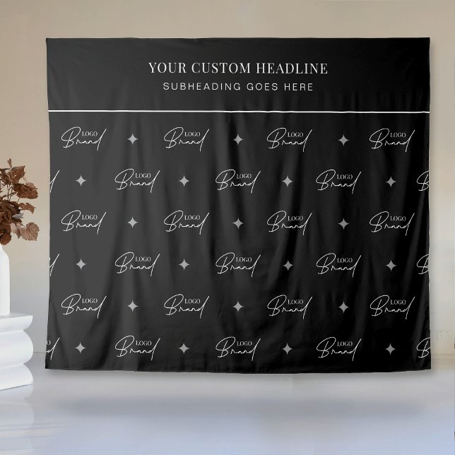 Logo Step Repeat Headline Trade Show Backdrop Tapestry (Creator Uploaded)