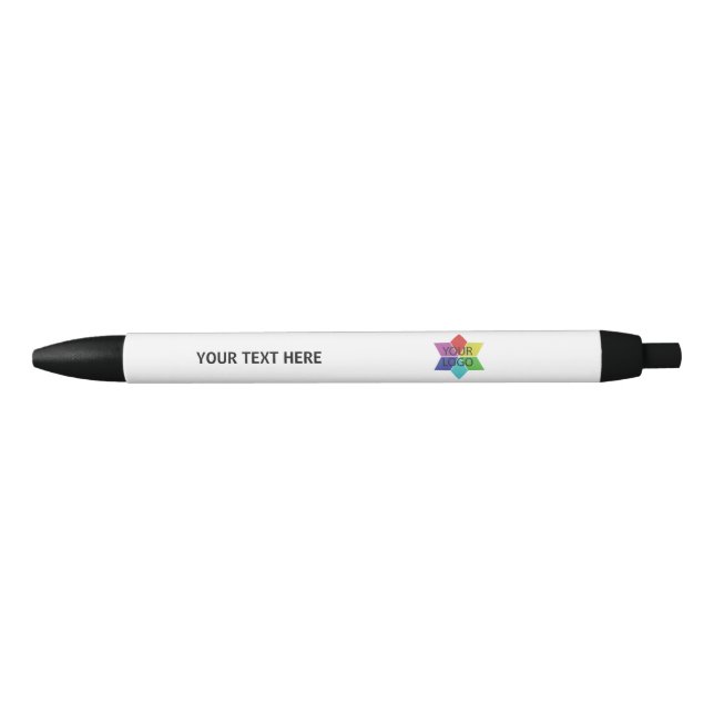 Logo Symbol Motto Company Business Promotion Black Ink Pen (Front)