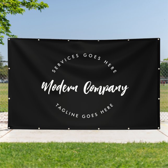 Logo Template Custom Editable text Modern Banner (Outside)