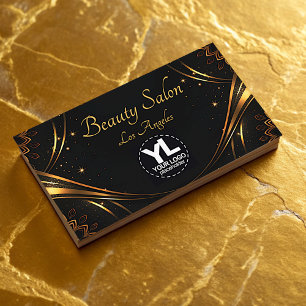 Logo Template Golden Mandala Luxury Flourish Stars Business Card