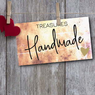 Logo Template Handmade Crafts Rainbow Distressed  Business Card