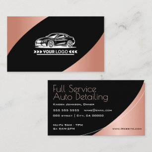 Logo Template Rose Gold Elegant Professional  Business Card