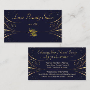 Logo Template Sophisticated Gold Luxury Flourish Business Card