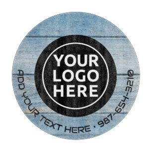 LOGO & TEXT   Custom Business Glass Cutting Board