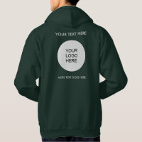 Logo Text Mens Forest Green Template Double Sided