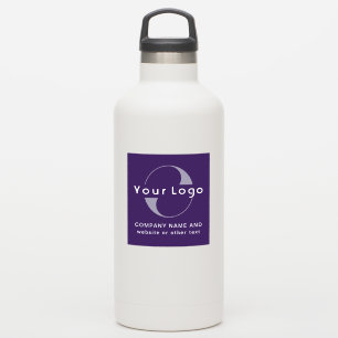 Logo & Text on Vinyl square Water Bottle Business