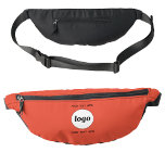 Logo Text Promotional Business Branding Orange Red Bum Bags<br><div class="desc">Add your own logo and choice of text to this design.  Remove the top or lower text if you prefer.  Minimalist and professional.  Great for a promotional product for your clients and customers. Ideal for corporate events,  sports,  trade shows and sponsorship.  For other versions,  see the collection.</div>