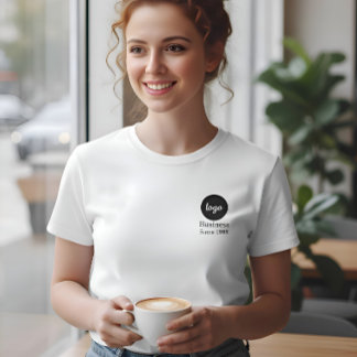 Logo Text Since Year Business Employees Customized T-Shirt