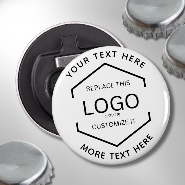 Logo Text White Background Business Promotional Bottle Opener (Creator Uploaded)