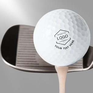 Logo Text White Background Business Promotional Golf Balls