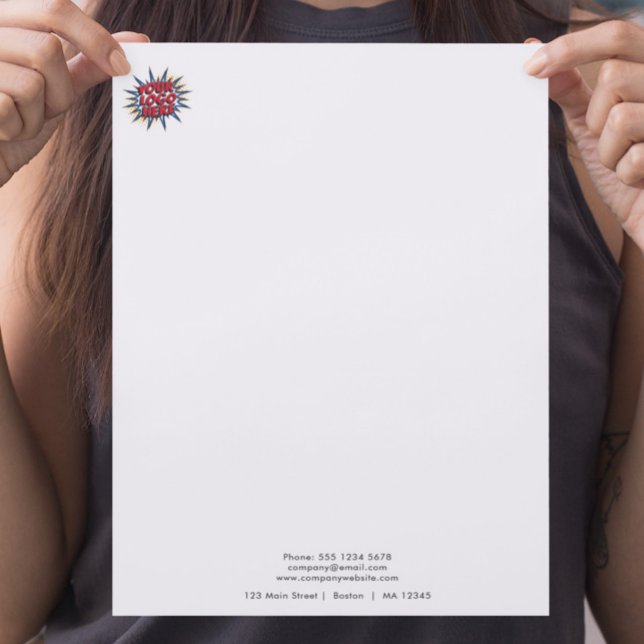 Logo Upload Modern Simple  Custom Letterhead (Creator Uploaded)