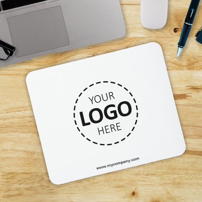 Logo Upload Modern Simple White Mouse Pad (Creator Uploaded)