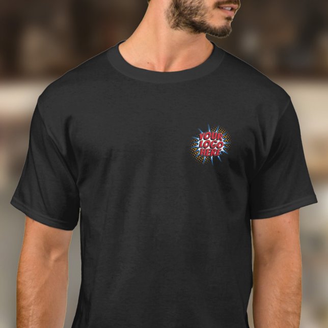 Logo Upload Template - Black Staff T-Shirt (Creator Uploaded)