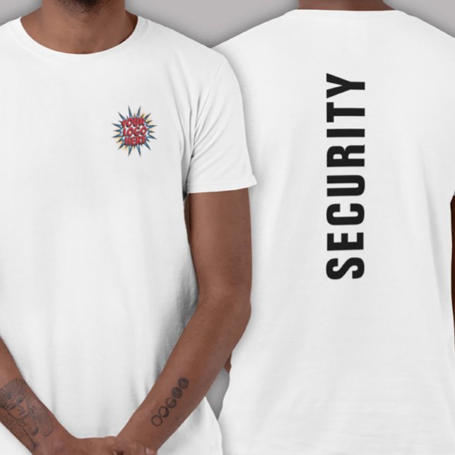 Logo Upload Template on Front - Your Text on Back T-Shirt (Creator Uploaded)