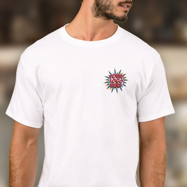 Logo Upload Template - White Staff T-Shirt (Creator Uploaded)
