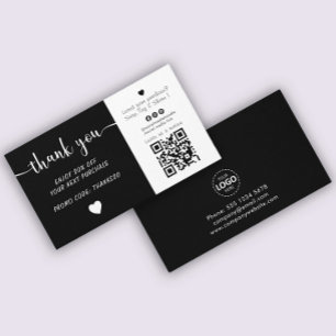 Logo Upload Thank You Discount Business Card