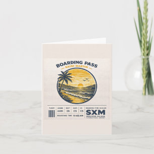 Logo Voyage Saint Martin SXM Vintage Holiday Card