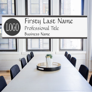 Logo White Office Door Sign Signs  Name Plate