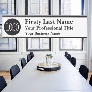 Logo White Office Door Sign Signs  Name Plate