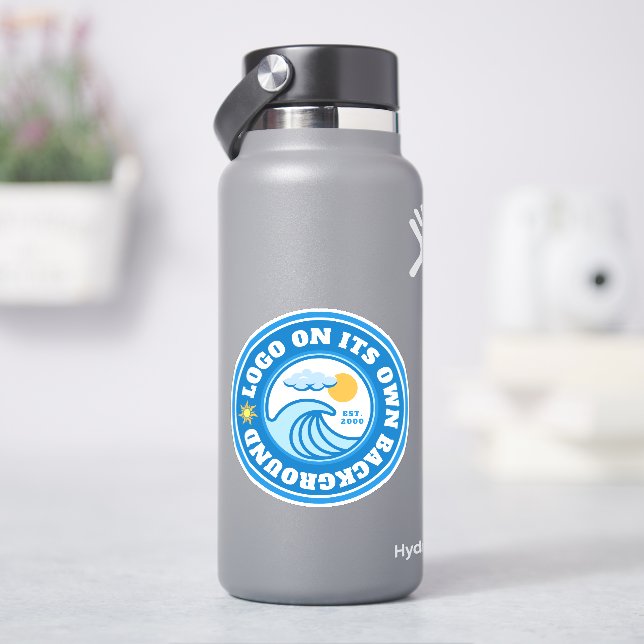 Logo with solid background Business water bottle (HydroFlask)