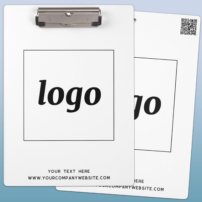 Logo with Text and QR Code Business Branding Clipboard (Creator Uploaded)