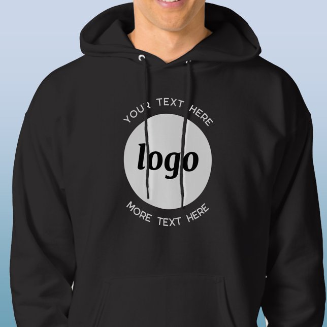 Logo with Text Business Promotional Business Hoodie (Logo and custom text business promotional or uniform hoodie)