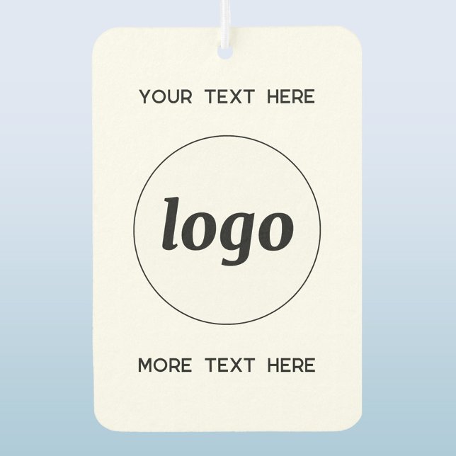 Logo With Text Business Promotional Car Air Freshener (Simple logo with custom text business branding promotional car motor vehicle air freshener)