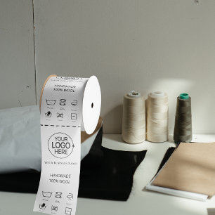 Logo Wool Cloths Garment Care Icons Product Label Satin Ribbon