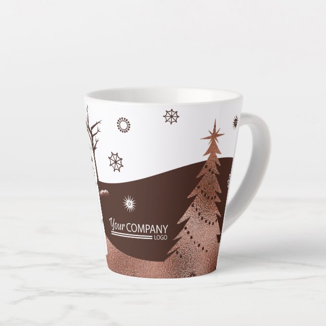Logo'd Marshmallow Christmas Coffee Mug (Right Angle)