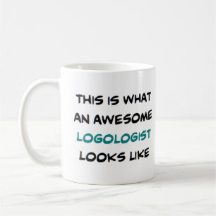 logologist, awesome coffee mug