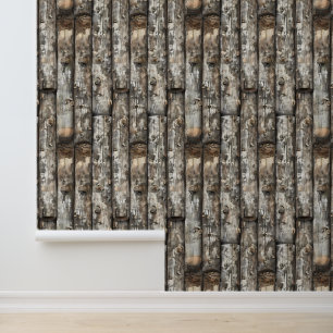 Logs Cabin Look rustic  Wallpaper