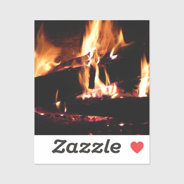 Logs in the Fireplace Warm Fire Photography (Sheet)