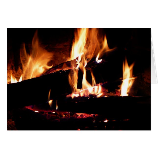 Logs in the Fireplace Warm Fire Photography (Front Horizontal)