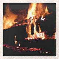 Logs in the Fireplace Warm Fire Photography