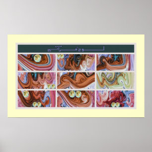 lohe Qurani painting فن-الخط-لوح-قرآنی Poster
