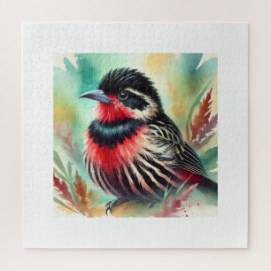 Loica bird in watercolor 110924AREF138 - Watercolo Jigsaw Puzzle