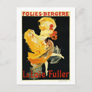 Loie Fuller at the Folies-Bergere Theater Postcard