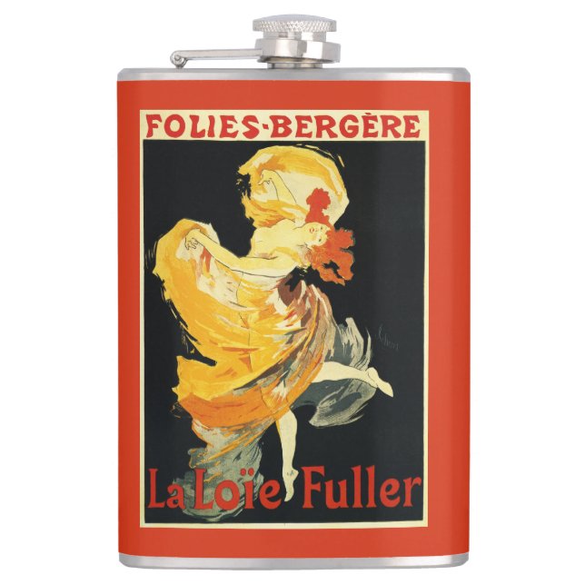 Loie Fuller at the Folies-Bergere Theatre Hip Flask (Front)