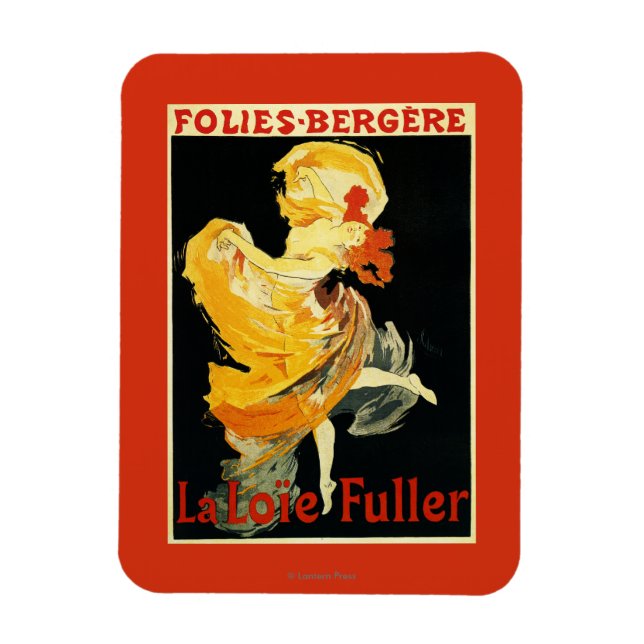 Loie Fuller at the Folies-Bergere Theatre Magnet (Vertical)