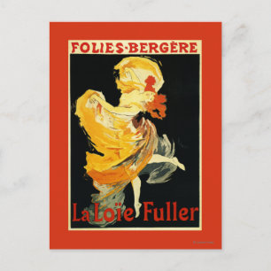 Loie Fuller at the Folies-Bergere Theatre Postcard